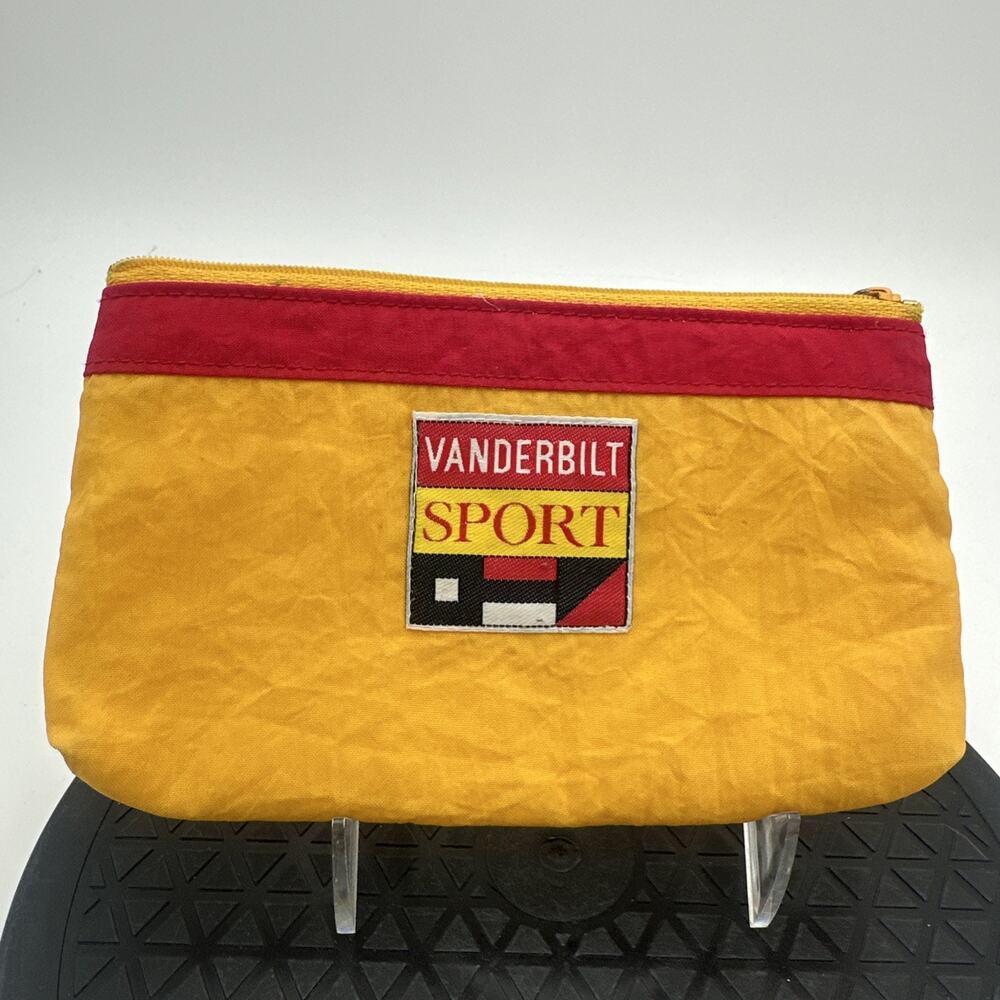 Vintage Vanderbilt Sport Yellow Makeup Bag Zipper Bag